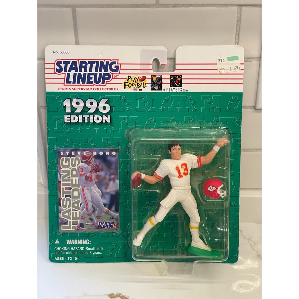 Vintage Steve Bono Starting Lineup Figure Card Kansas City Chief NFL 1996 Sealed